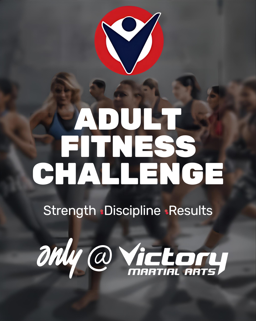 Blurred Martial Arts Actions with Bold Text